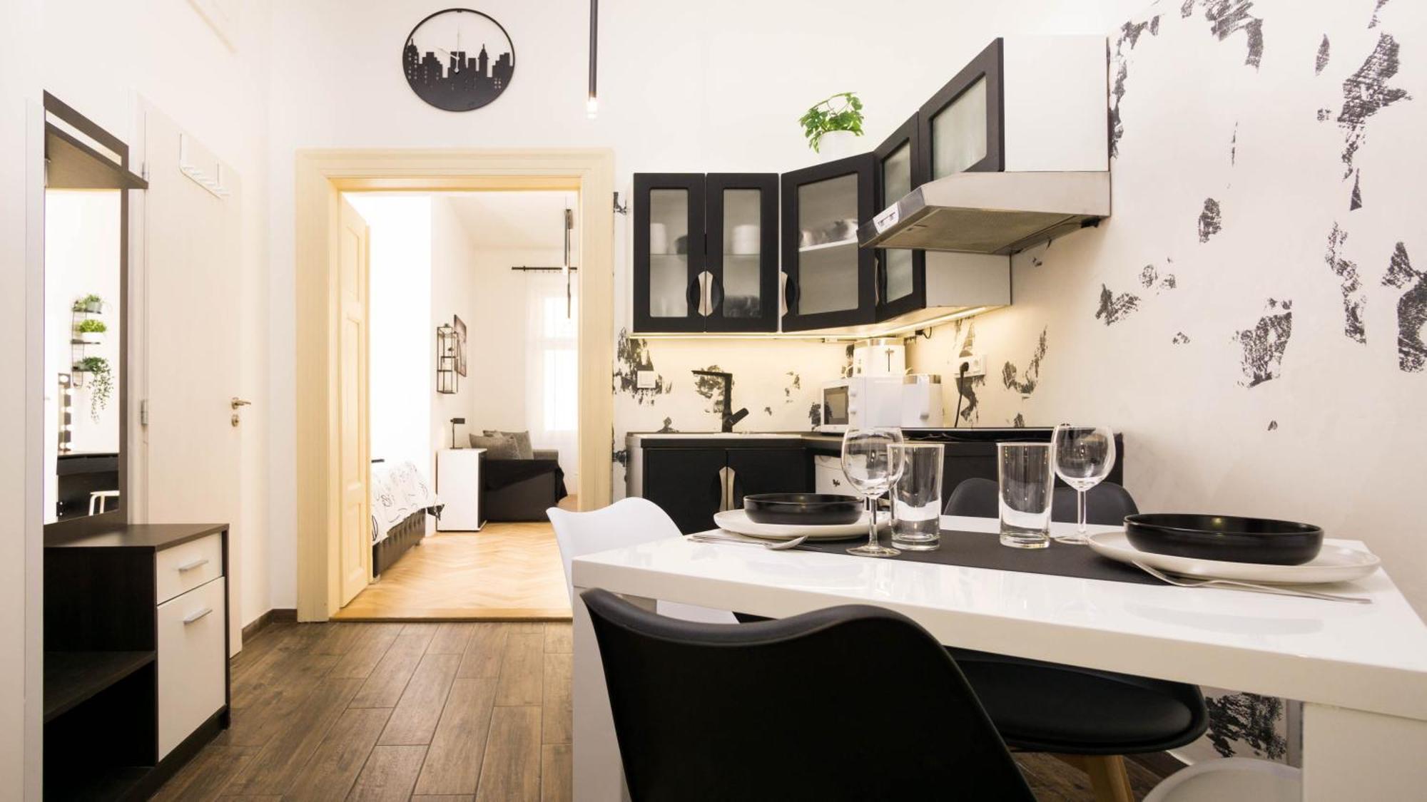 Black & White Apartment Prague By Wenceslas Square And Muzeum Δωμάτιο φωτογραφία